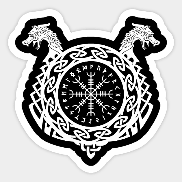 'Viking Helm Of Awe' Amazing Viking Rune Norse Symbol Sticker by ourwackyhome